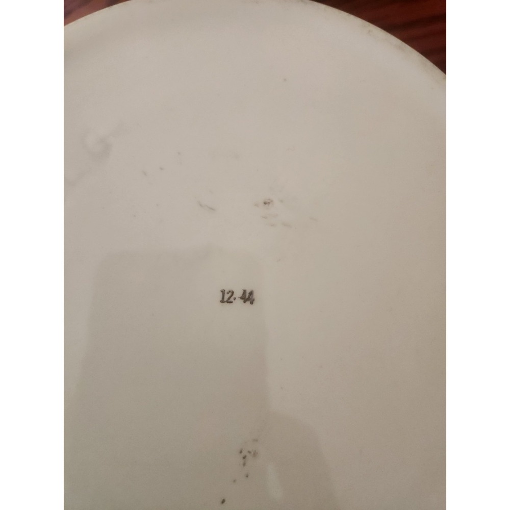 Vintage 1944 Excello Porcelain Child's Warming Bowl Plate Little Bo Peep Pattern - Picture 5 of 5